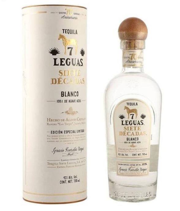Tequila Siete Leguas 7 Decadas Blanco 700 ml